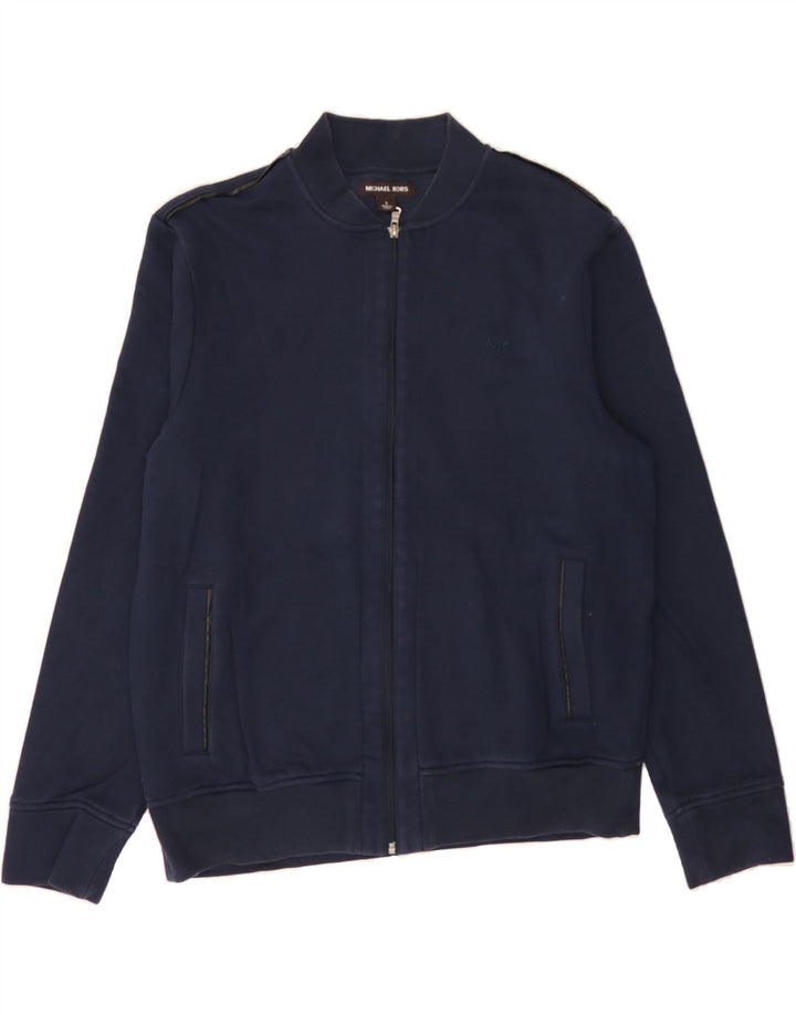 MICHAEL KORS Mens Tracksuit Top Jacket Large Navy Blue Cotton Vintage Michael Kors and Second-Hand Michael Kors from Messina Hembry 