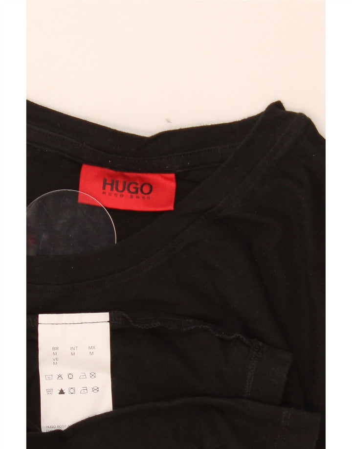 Tricou pentru bărbați Hugo Boss Top mediu din bumbac negru