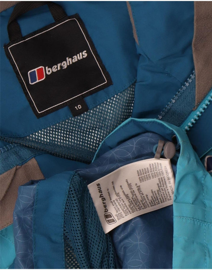 Jachetă de ploaie supradimensionată cu glugă pentru femei Berghaus UK 10 Small Blue Nylon