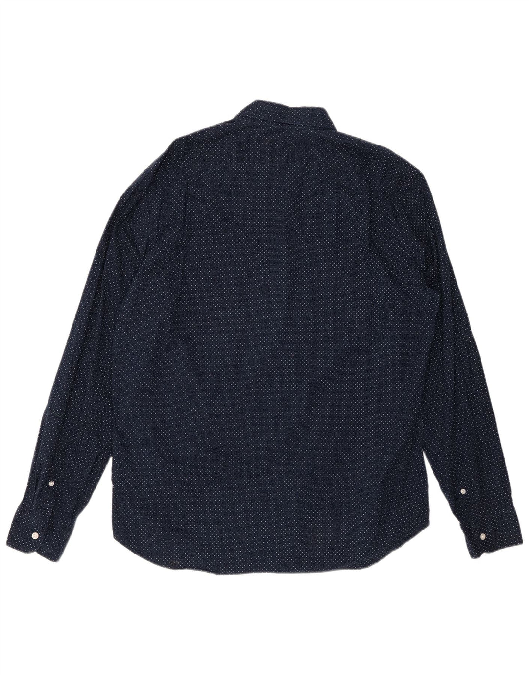 Cămașă înaltă pentru bărbați J. CREW, bumbac cu pete, XL bleumarin