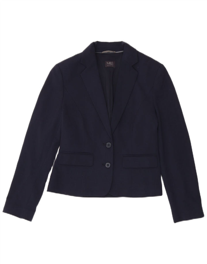 Jachetă pentru femei Marks & Spencer cu 2 nasturi, UK 8, bleumarin, mic