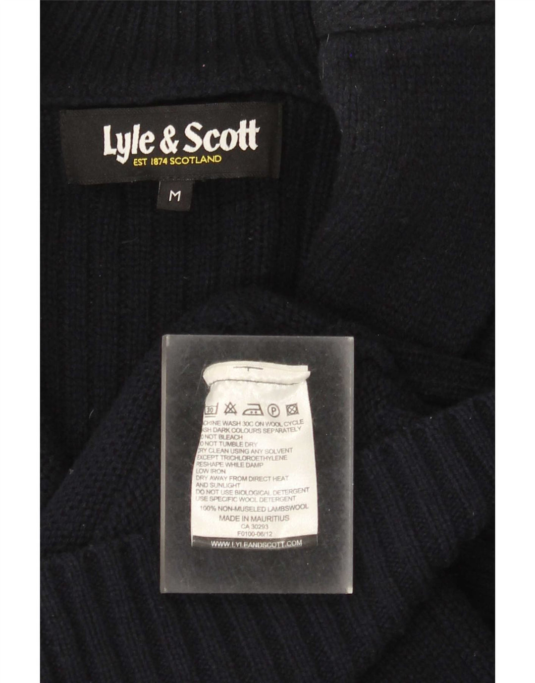 Pulover cardigan pentru bărbați Lyle & Scott, lână de miel bleumarin mediu