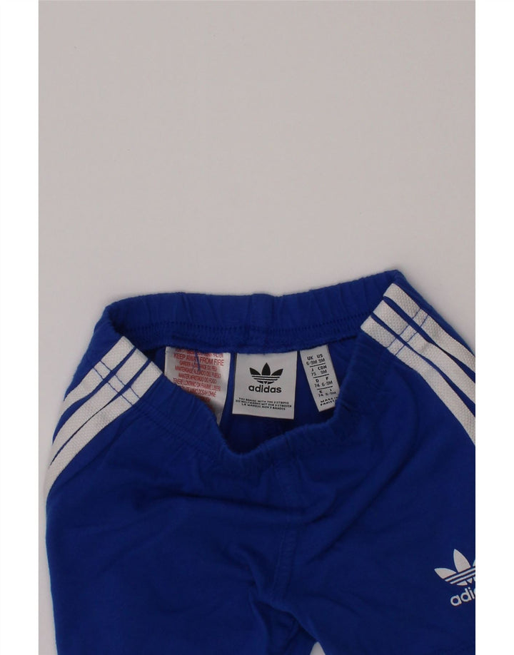 Pantaloni scurti sport pentru bebelusi ADIDAS 6-9 luni Bumbac Albastru