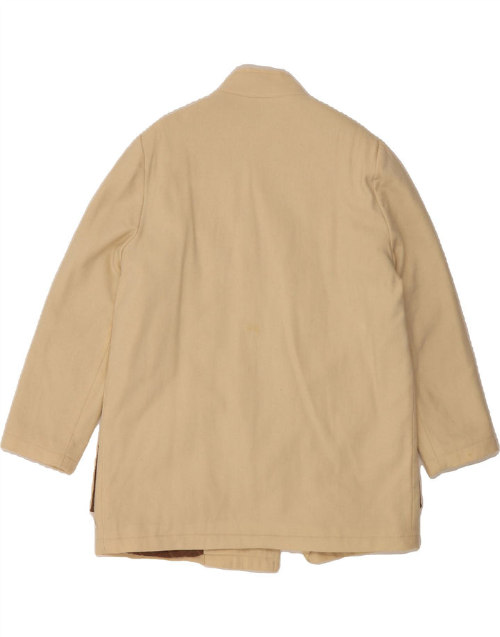 FACIBA Womens Double Breasted Coat EU 40 Medium Beige Wool Vintage Faciba and Second-Hand Faciba from Messina Hembry 