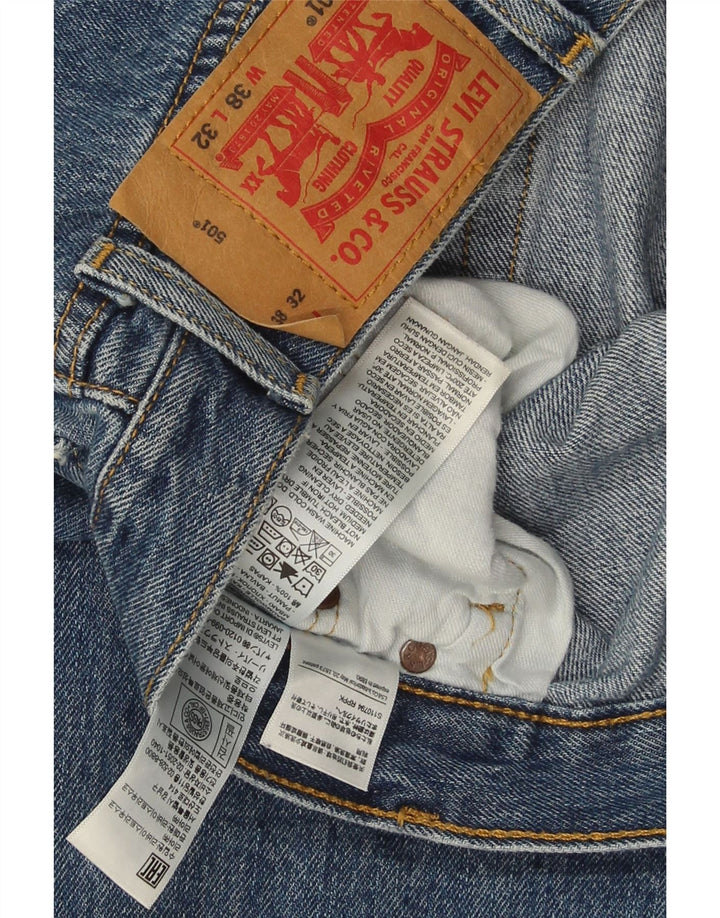 Blugi drepti pentru bărbați Levi's 501 W38 L32 Bumbac albastru