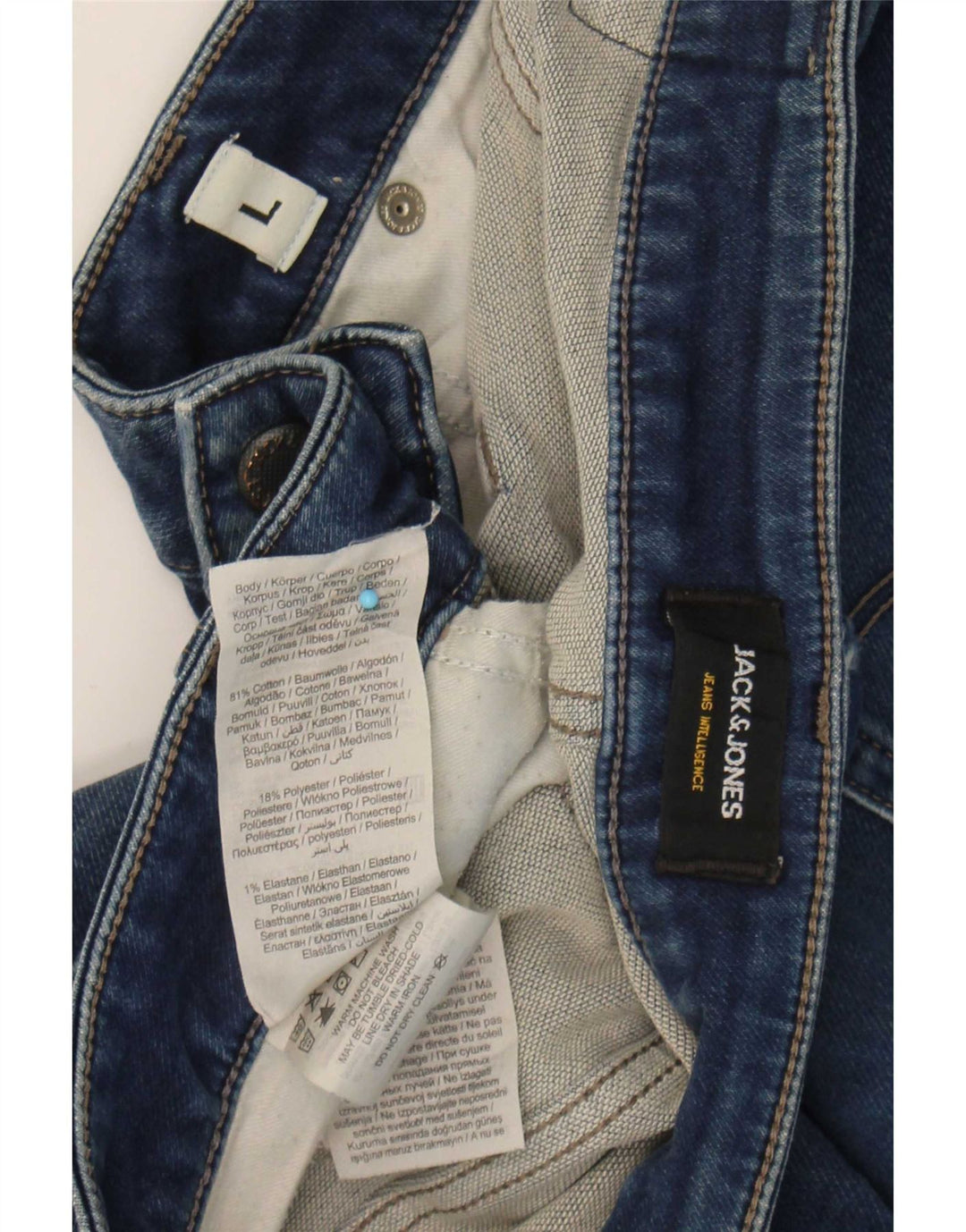 Pantaloni scurți din blugi Jack & Jones pentru bărbați, mari W34, bumbac albastru