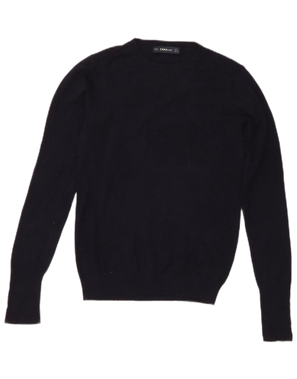 Pulover pentru damă Zara, cu gât turnut, UK 10, mic, bleumarin, viscoză