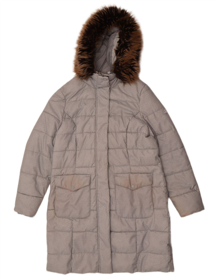 Palton căptușit pentru femei Barbour UK 16, mare, gri, poliester