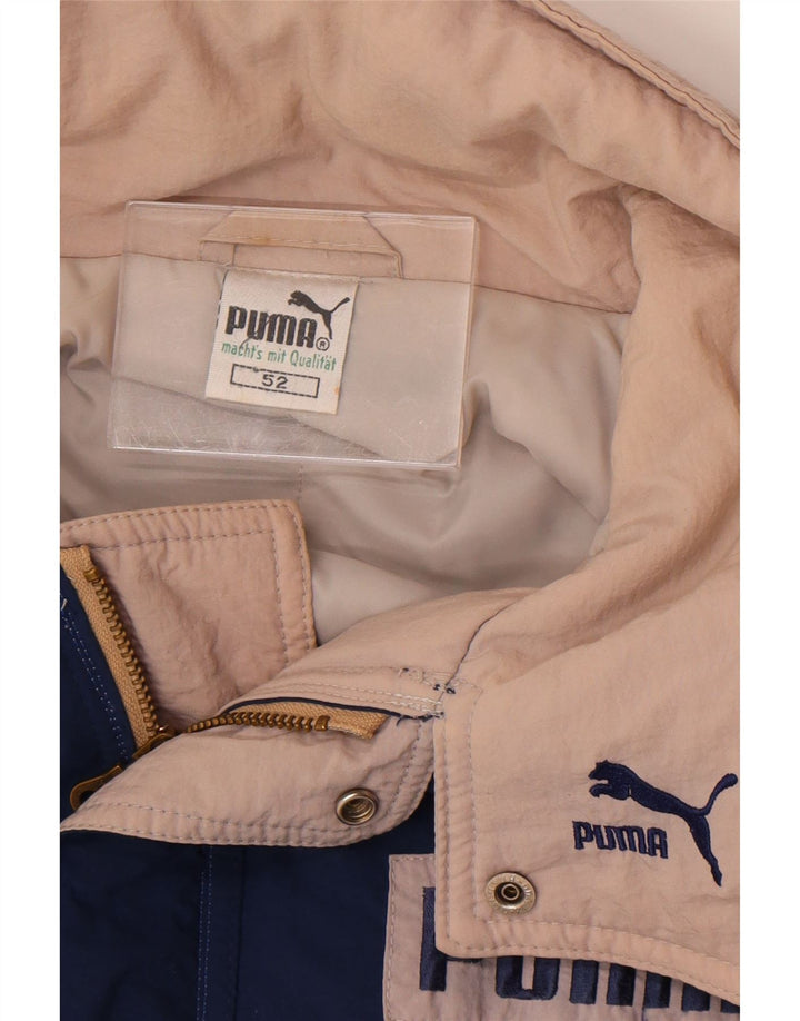 Palton captusit Puma pentru bărbați, IT 52 XL, albastru bleumarin, poliamidă color bloc