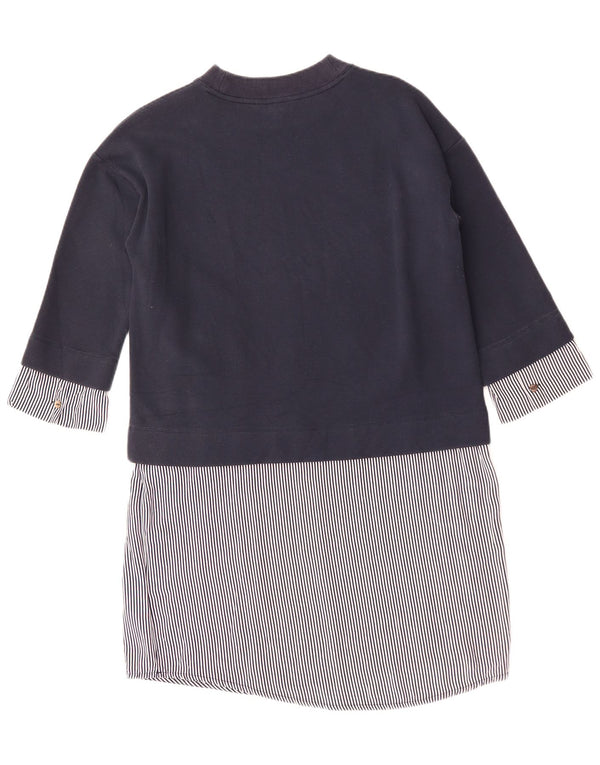 TOMMY HILFIGER Womens Shift Dress UK 14 Medium Navy Blue Colourblock