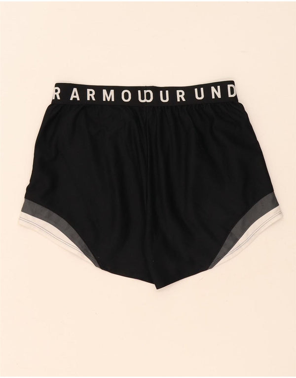 Pantaloni scurți sport Under Armour pentru femei Heat Gear UK 10 Small Black Colorblock