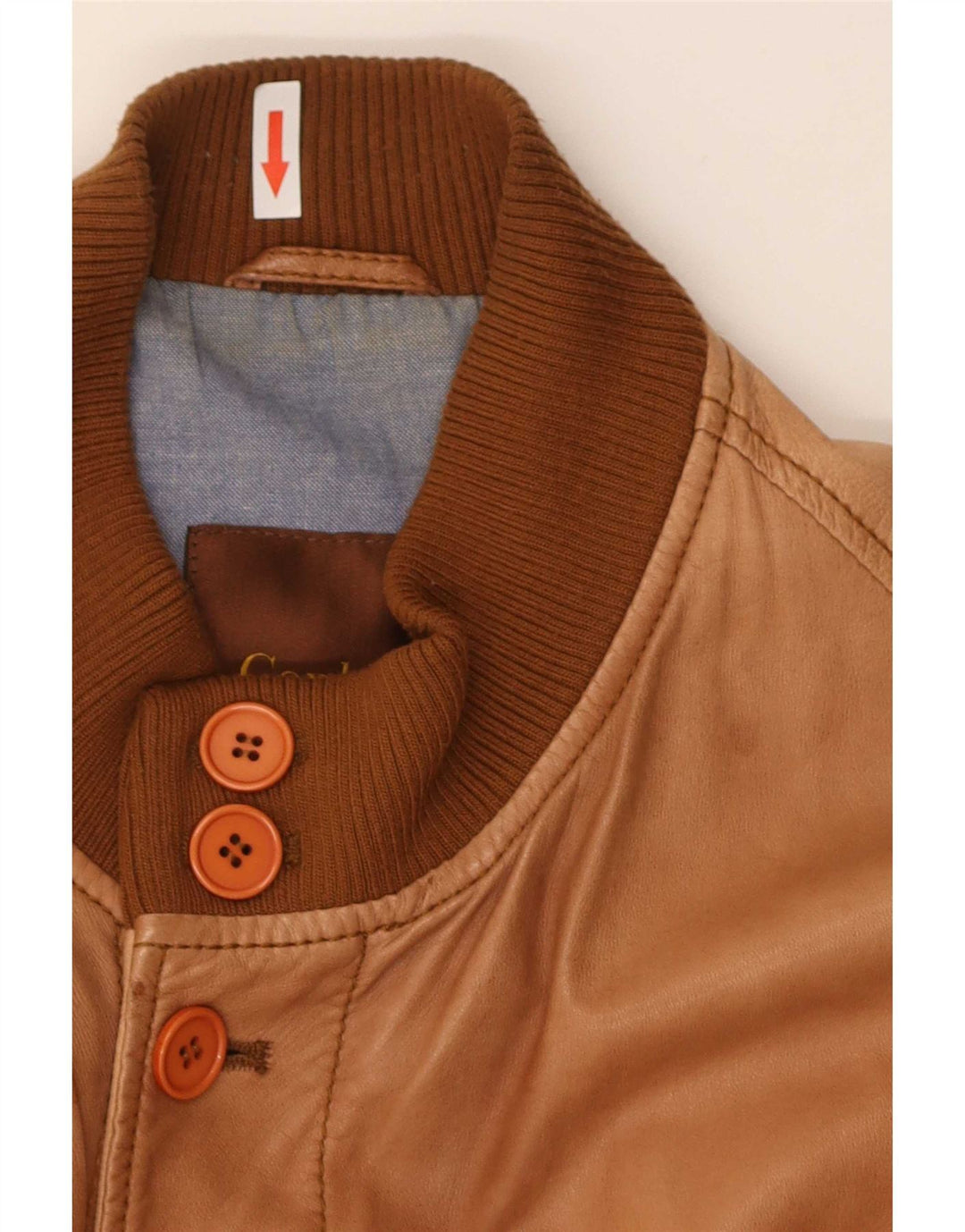 Bomber din piele pentru bărbați Conbipel IT 56 2XL maro