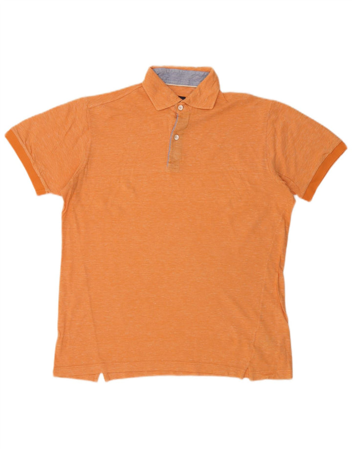 Tricou polo Boggi pentru bărbați, mare portocaliu, bumbac cu pete