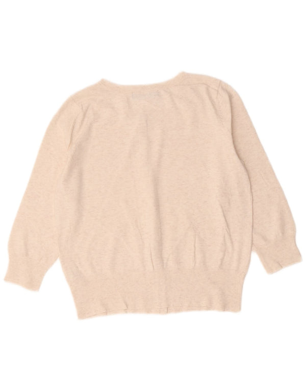 Pulover cardigan pentru femei Marks & Spencer UK 10 Mic Bej cu pete