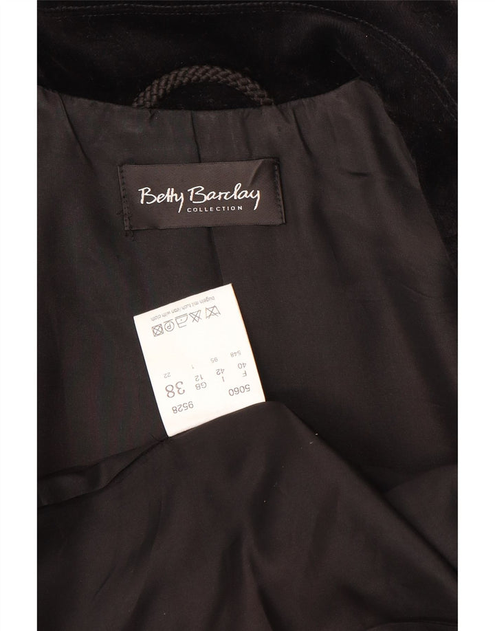 Betty Barclay Jachetă Blazer cu 3 nasturi pentru femei UK 12 Medium Black Floral