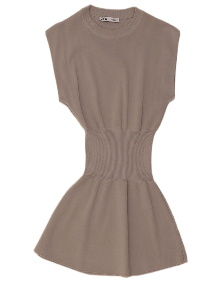 Rochie cu pulover pentru femei ZARA UK 8 Small Gri