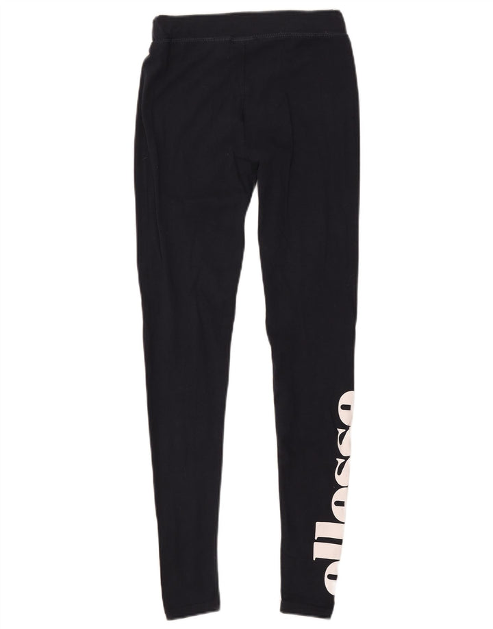 Leggings cu grafic pentru femei ELLESSE UK 8 mici, bumbac bleumarin