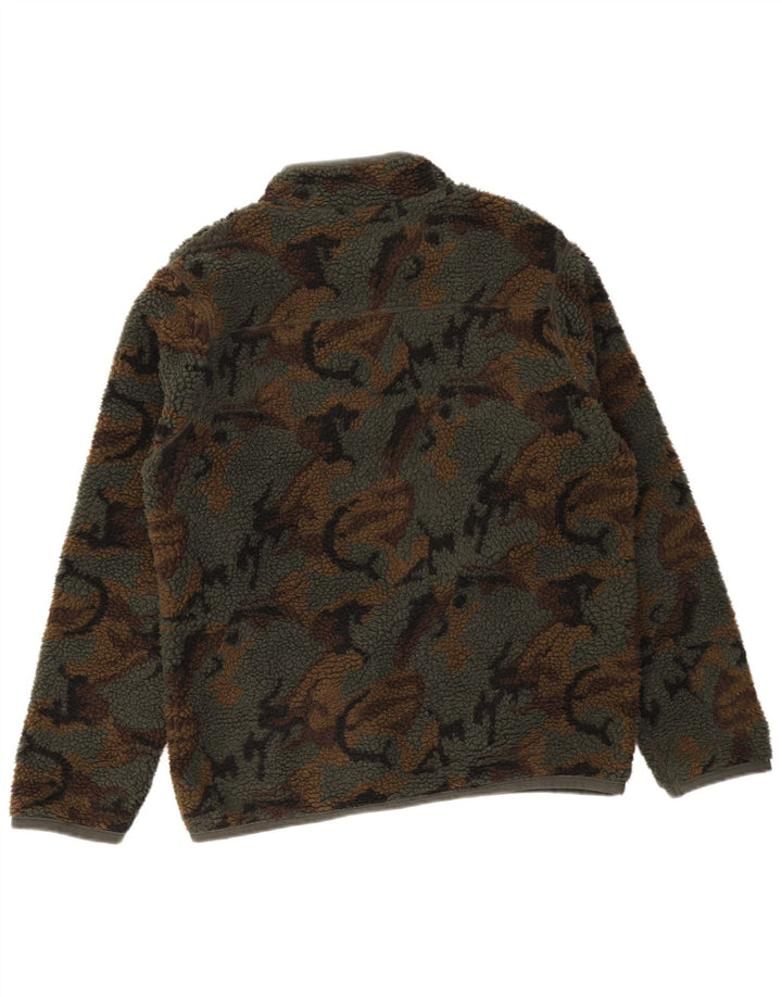 Jachetă pentru bărbați Weird Fish din fleece UK 40, mare, kaki, din poliester de camuflaj