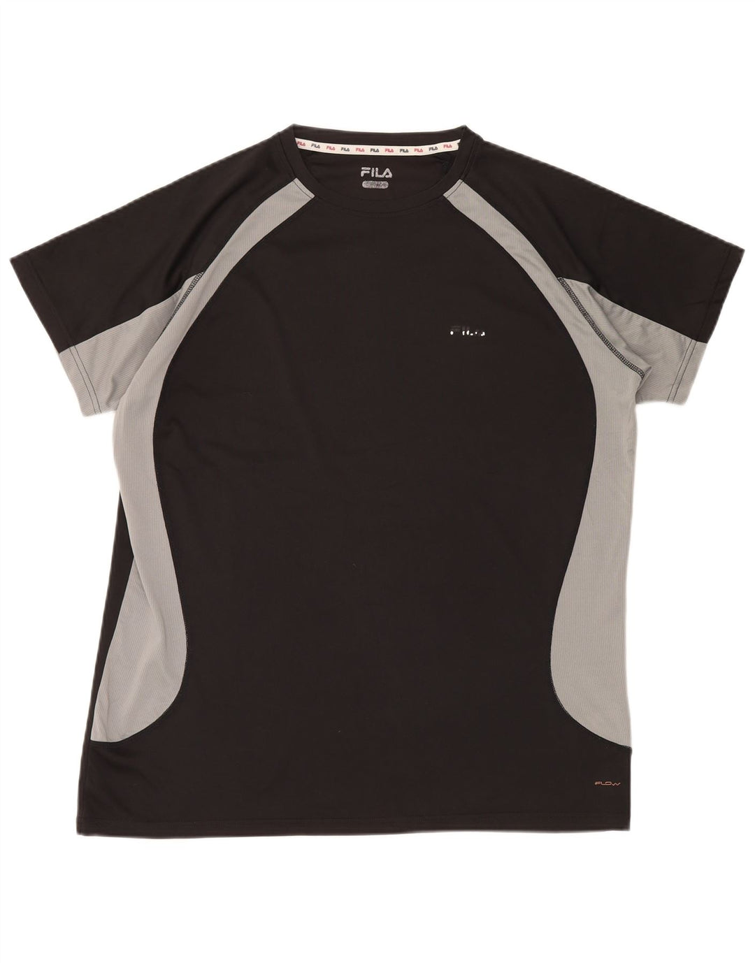 FILA Mens T-Shirt Top XL Black Colourblock
