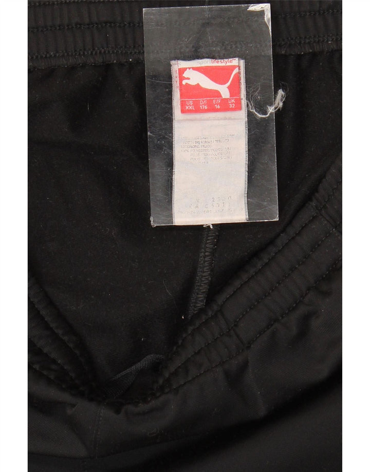 Puma Băieți Pantaloni De Trening Grafic Joggeri 15-16 Ani Poliester Negru