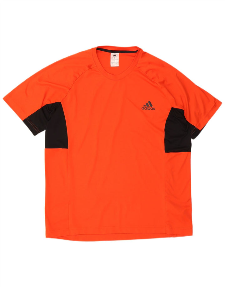 Adidas Climalite Trening Top XL Orange Colorblock Poliester