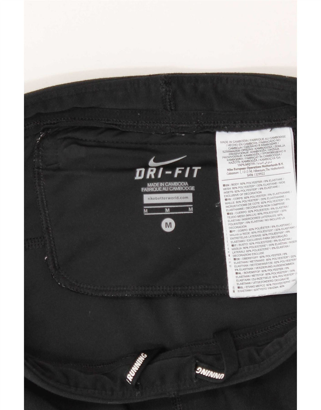 Leggings Nike Dri Fit pentru femei UK 12 Medium Black Colorblock Poliester