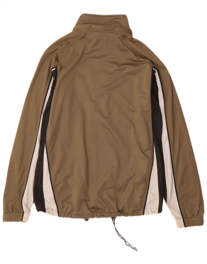 Jachetă pentru trening Asics pentru bărbați, poliester color bloc mediu kaki