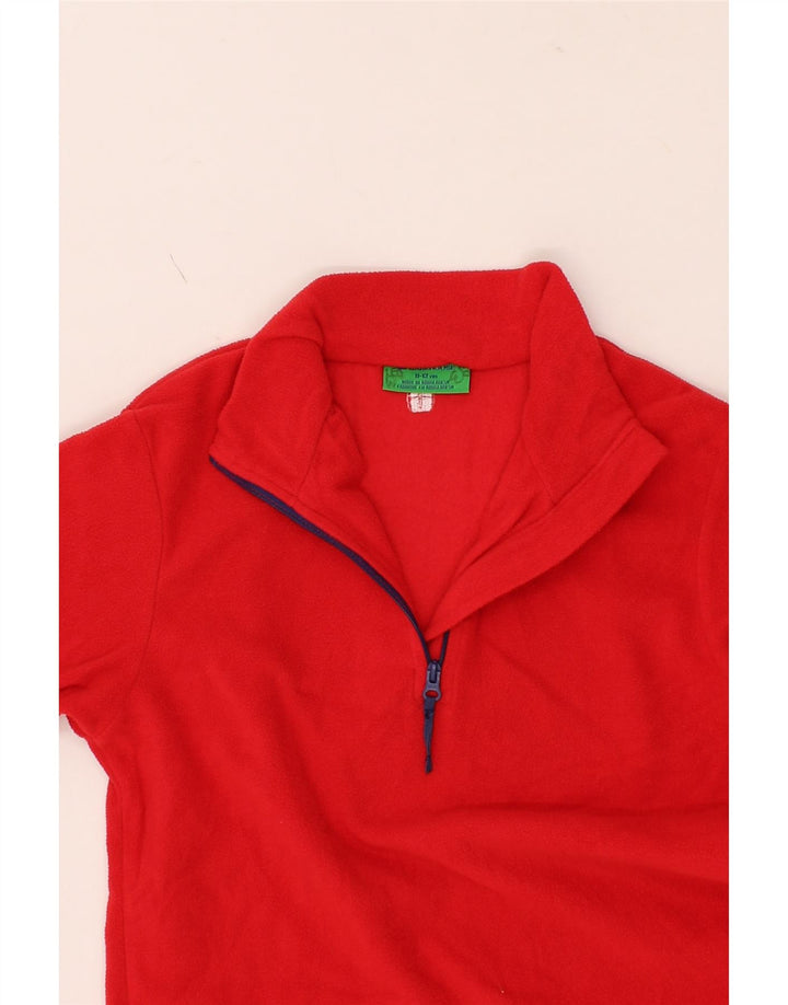 MOUNTAIN WAREHOUSE Boys Zip Neck Fleece Jumper 11-12 Years Red Polyester Vintage Mountain Warehouse and Second-Hand Mountain Warehouse from Messina Hembry 