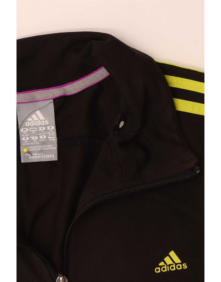 Jachetă de trening Adidas pentru femei UK 12/14 Poliester mediu negru