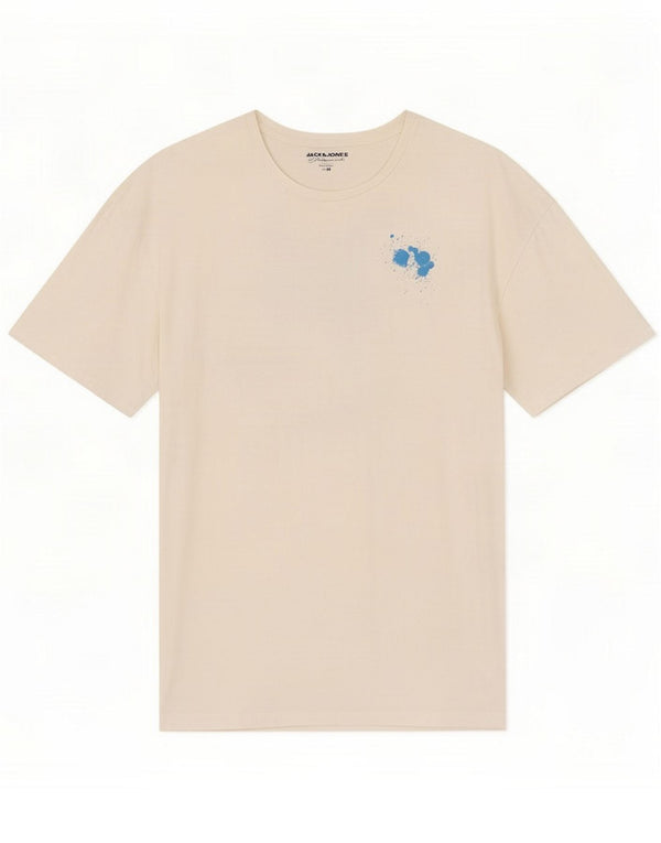 Tricou cu grafic Jack & Jones pentru bărbați Top mediu din bumbac alb