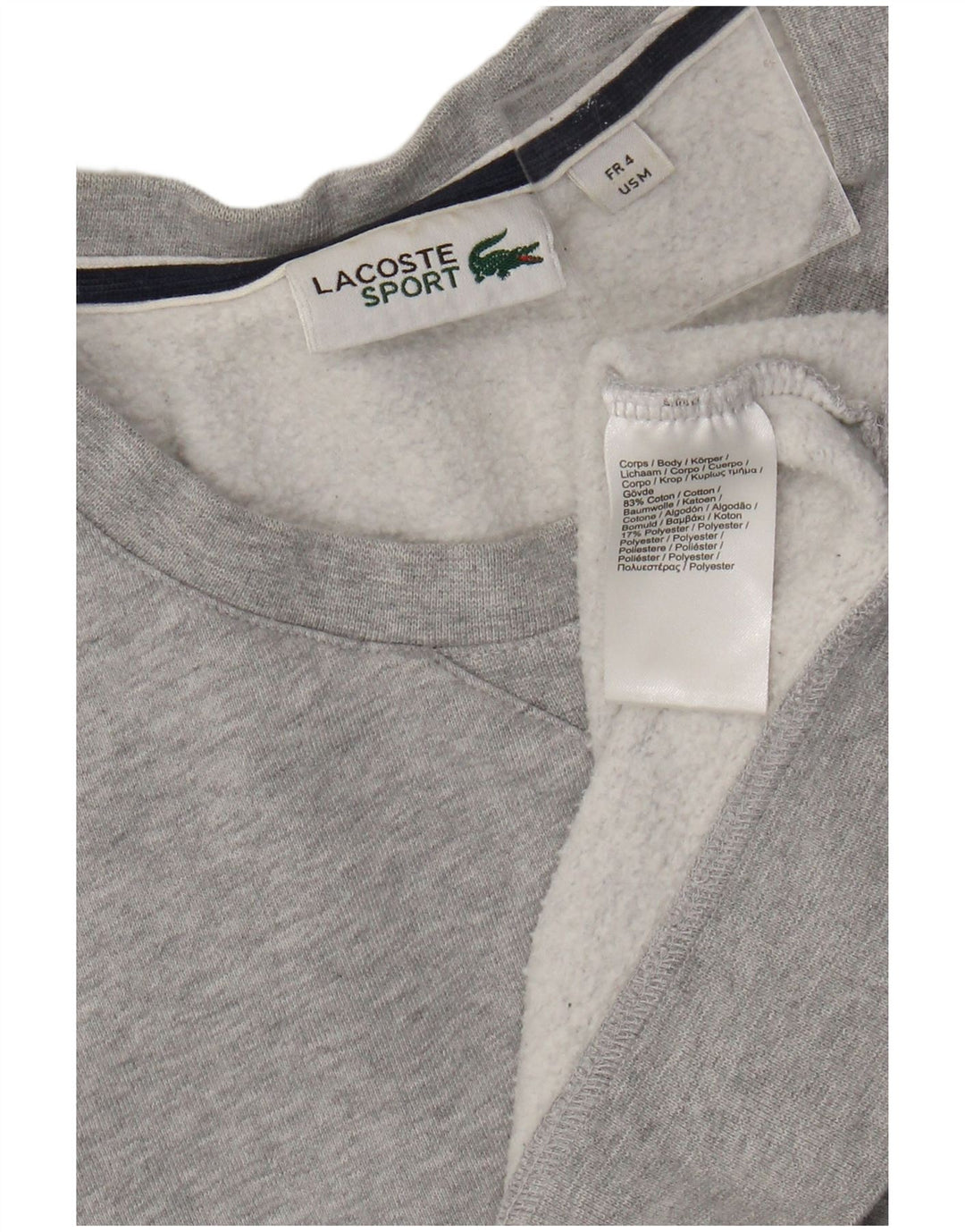 Pulover pentru bărbați Lacoste, mărimea 4, bumbac cu pete gri mediu