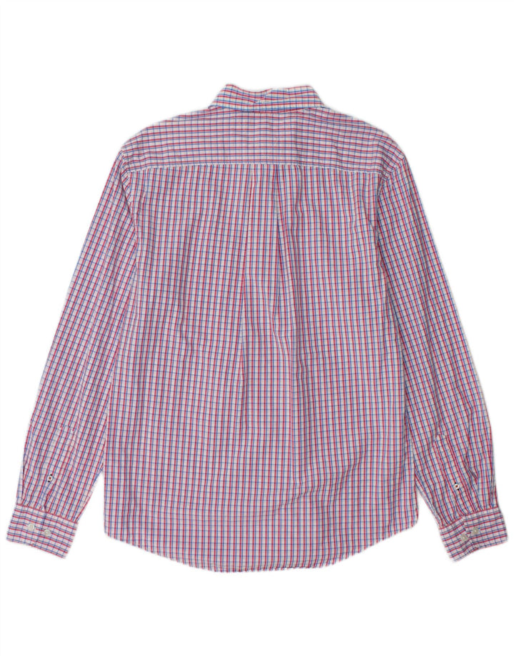 Cămașă pentru bărbați TOMMY HILFIGER anii 80, cu două straturi, bumbac cu carouri multicolore medii