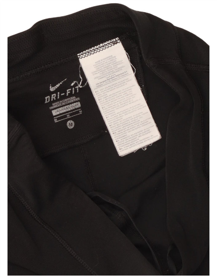 Leggings NIKE Dri Fit Capri pentru femei UK 12 Poliester mediu negru