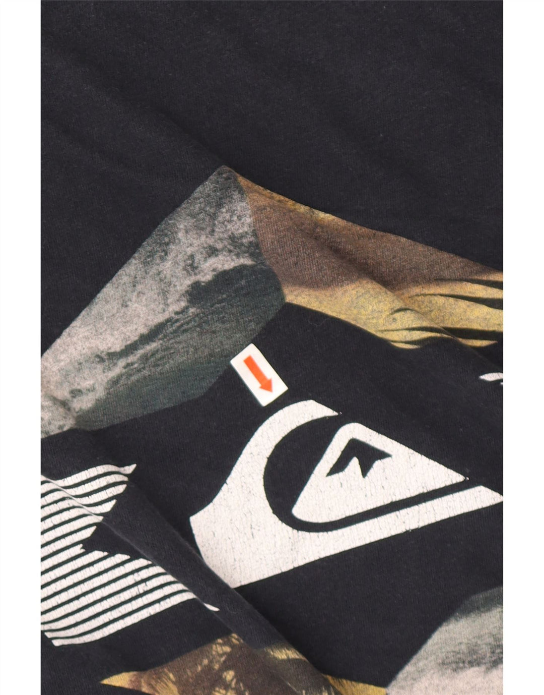 Tricou grafic QUIKSILVER pentru bărbați, cu croială obișnuită, mare, negru