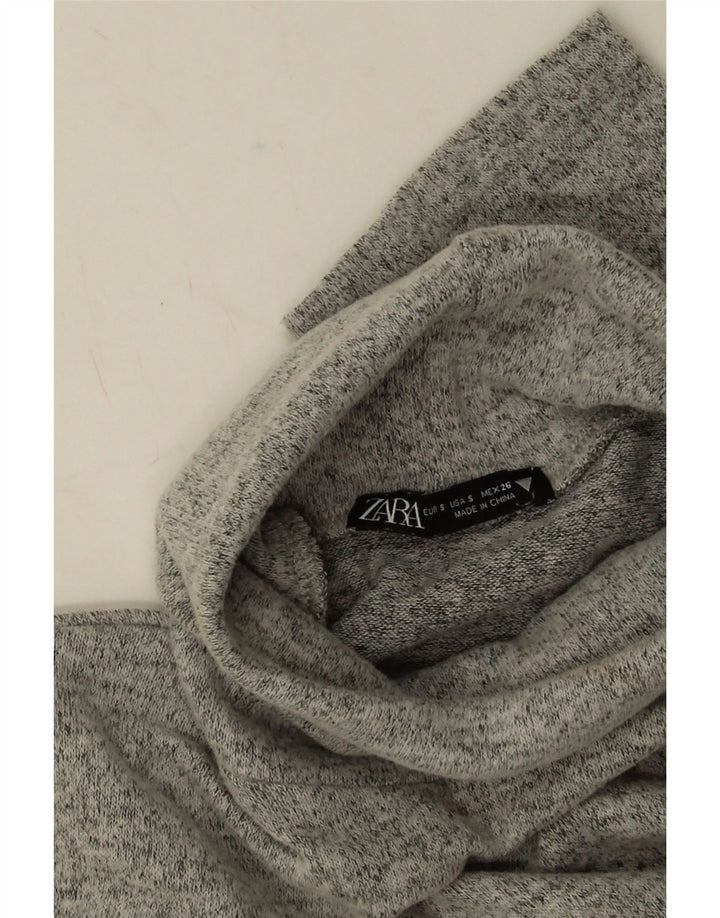 Rochie supradimensionată pentru femei Zara UK 10 Poliester gri mic