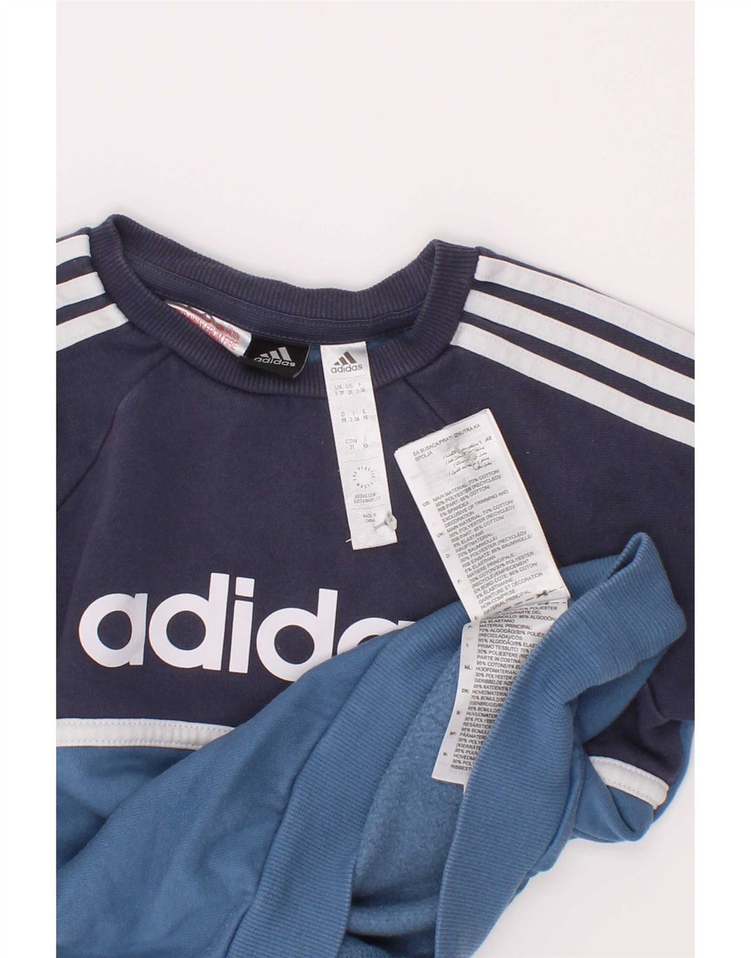 Pulover cu grafică Adidas pentru băieți, 2-3 ani, albastru bleumarin