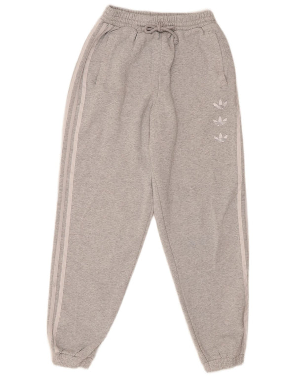 Pantaloni de trening cu grafic pentru femei Adidas Joggeri UK 8 Bumbac gri mic