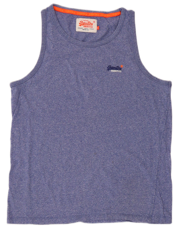 Top cu vestă grafică pentru bărbați Superdry 2XL, albastru pete