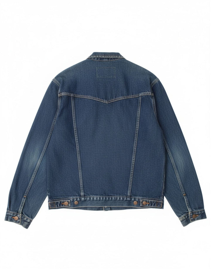 Jachetă de blugi pentru bărbați Wrangler UK 38, bumbac albastru mediu