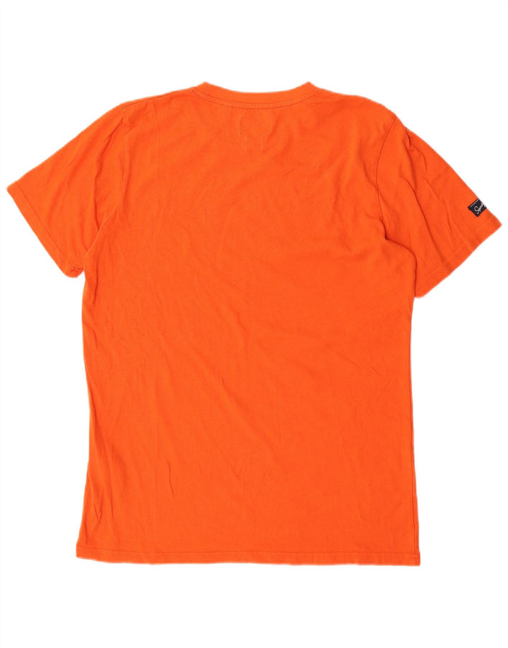 Tricou grafic pentru bărbați Superdry Top din bumbac portocaliu mediu