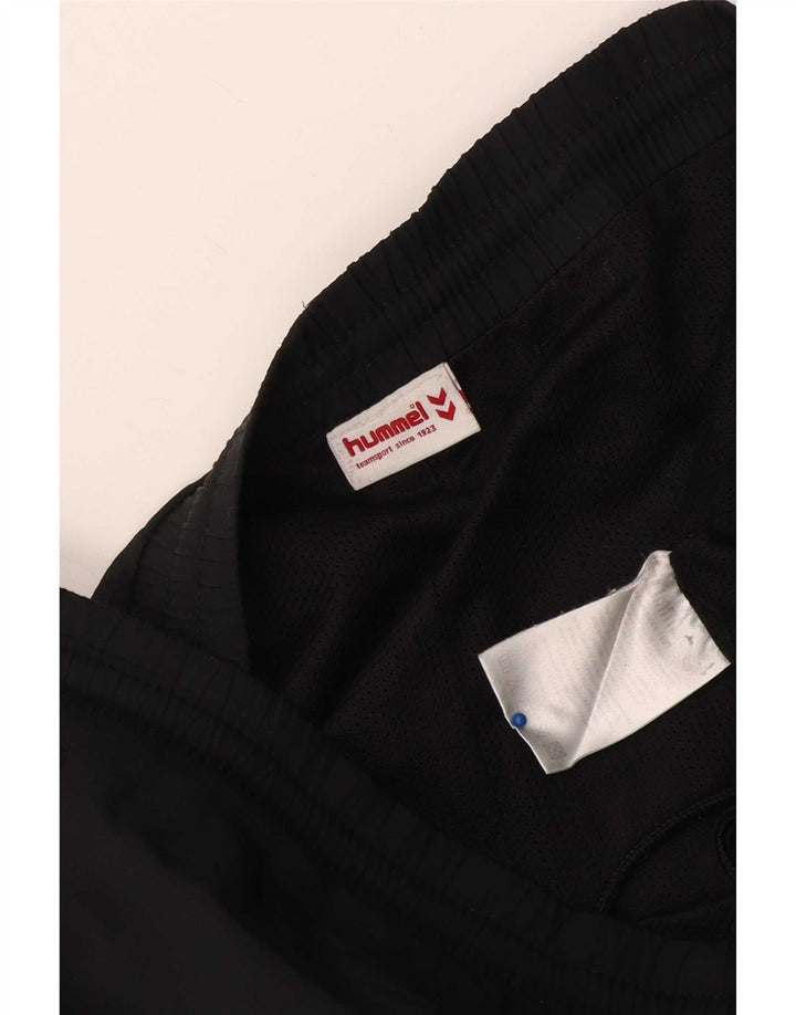 Pantaloni de trening grafic pentru bărbați Hummel, mari, negru, poliester color bloc