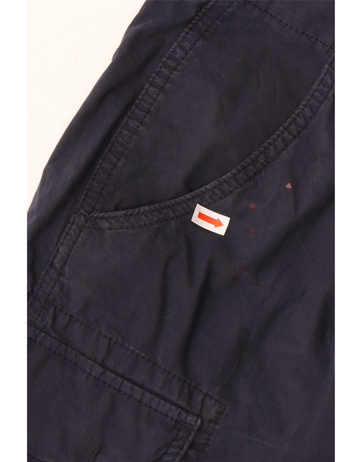 Pantaloni scurți cargo Napapijri pentru bărbați W33, bumbac albastru bleumarin mediu