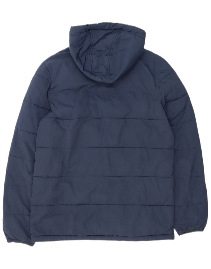 Jachetă căptușită cu glugă Lyle & Scott pentru bărbați Marea Britanie 36 Nailon mic, albastru bleumarin