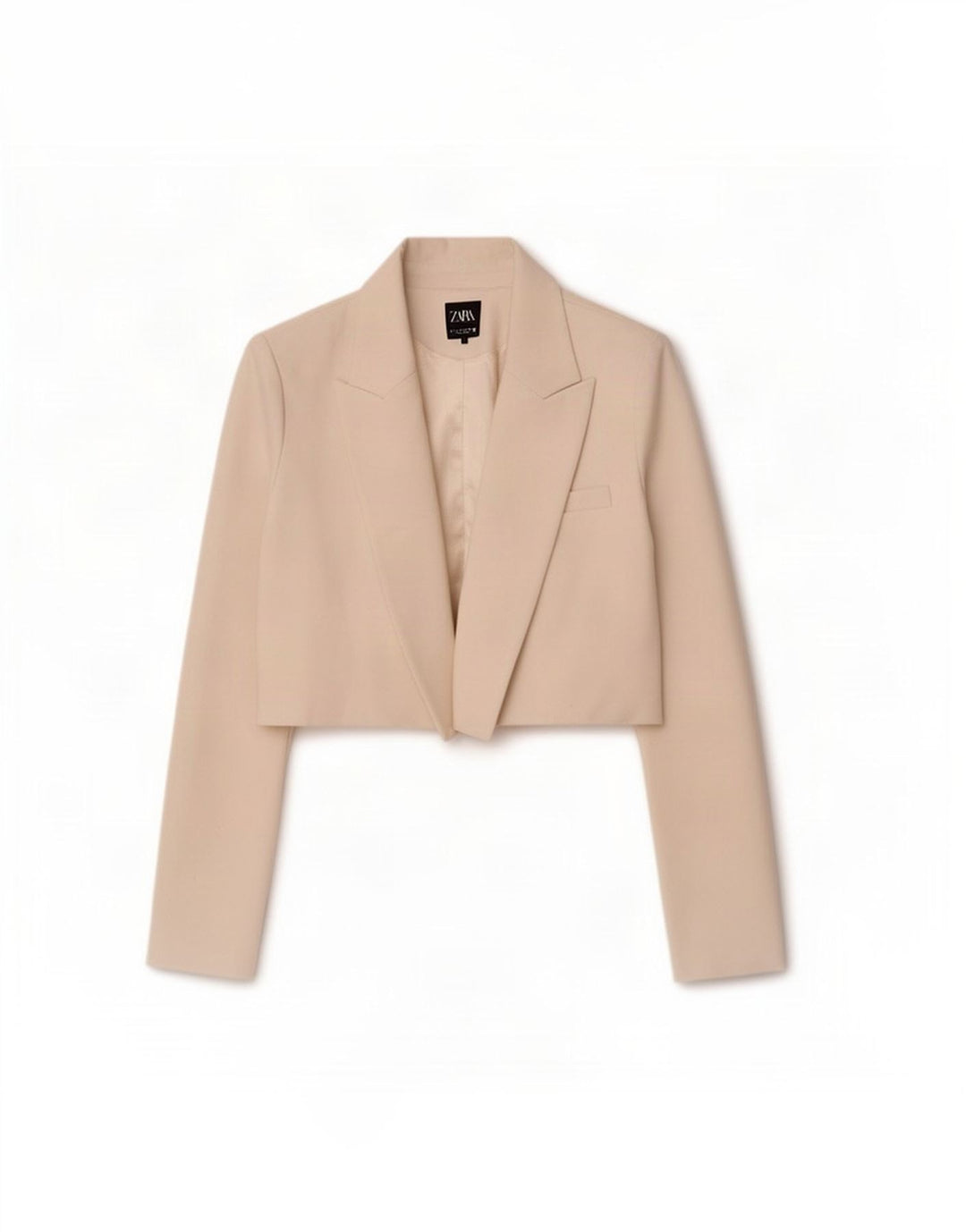 Jachetă Bolero deschisă pentru femei Zara UK 16, mare, poliester alb