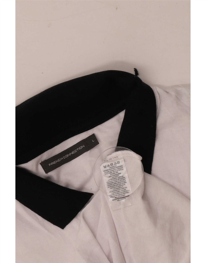 Tricou polo de rugby pentru bărbați French Connection, bumbac alb mare