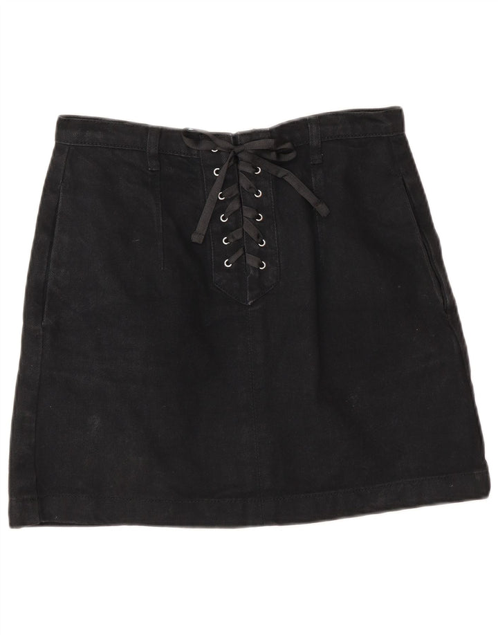 Fusta de blugi Topshop pentru femei UK 10 Small W26 Black