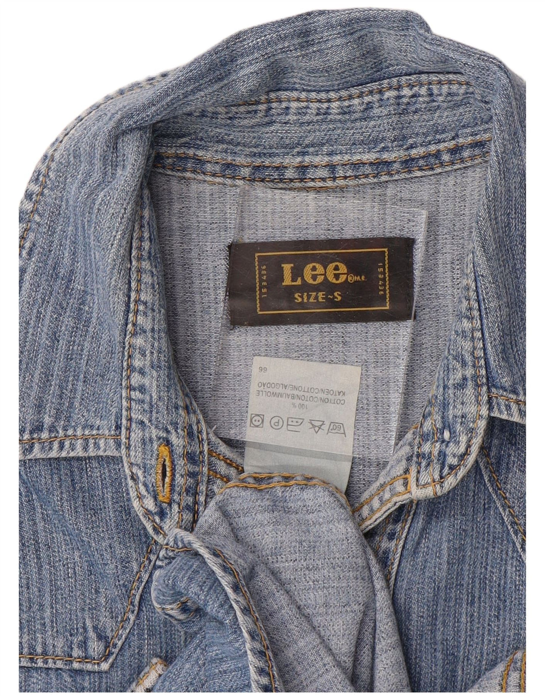 Cămașă de blugi pentru femei Lee UK 10 Small Blue Bumbac
