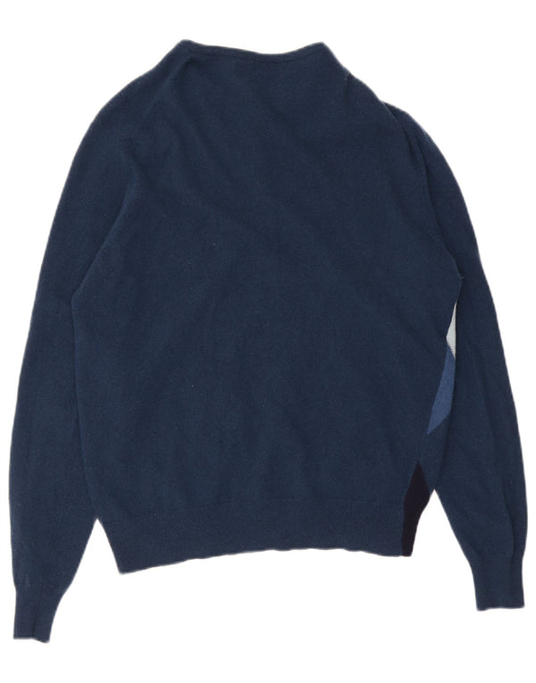 Pulover cardigan Pringle pentru femei UK 14 Medium Bleumarin Argyle/Diamond