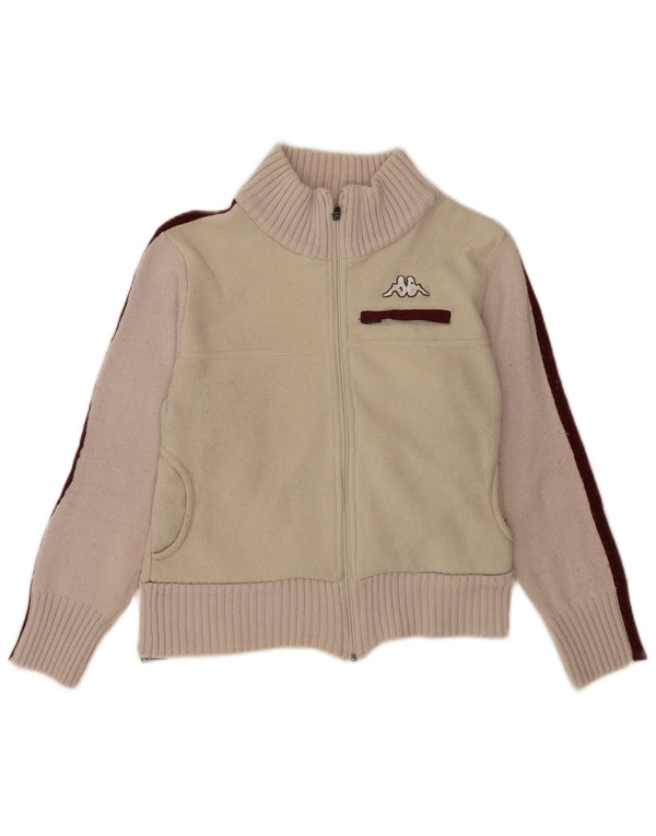 Jachetă fleece pentru femei Kappa UK 10 mic bej poliester colorat sport