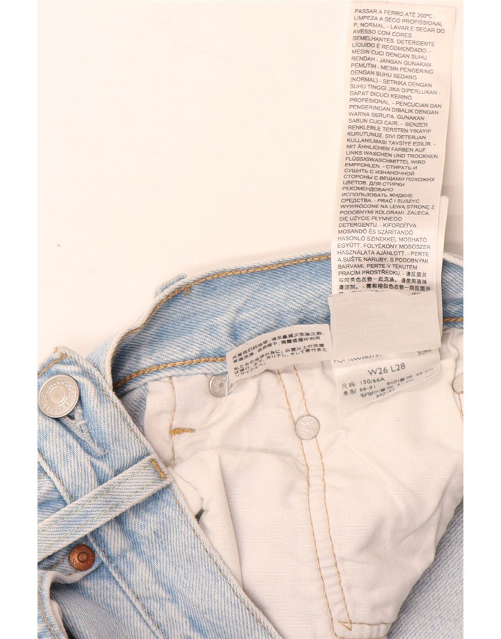 Blugi drepti pentru femei LEVI'S 501 W26 L28 Bumbac albastru